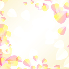 delicate translucent petals on a blurred background for a romantic design