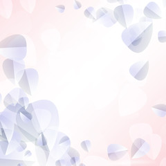 Obraz premium delicate translucent petals on a blurred background for a romantic design