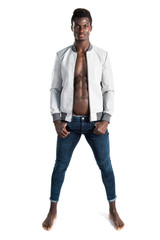 Handsome black man posing