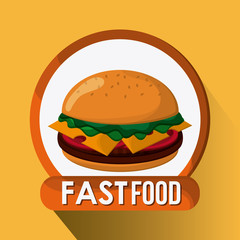 Fast Food design. Menu icon. Colorfull illustration , vector graphic