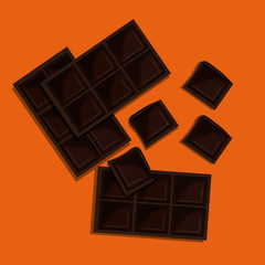 Chocolate design. dessert icon. Colorfull illustration , vector graphic