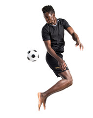 Black man playing football