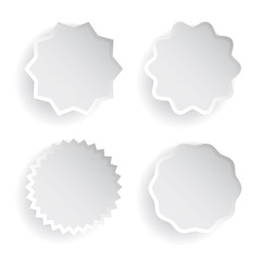 Star label vector set grey