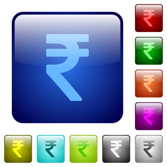 Color indian rupee sign buttons