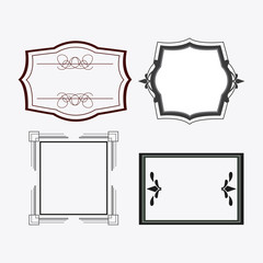 Frame design. Ornament icon. Flat illustration , vector graphic