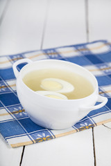 Chicken soup with egg