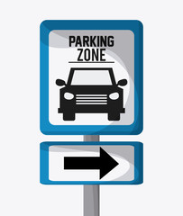 Parking lot design. Park icon. White background  , vector graphic