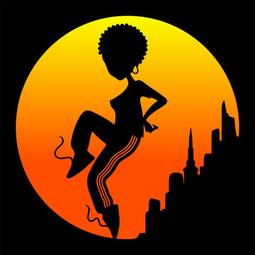 Dancing Gir / Vector illustration