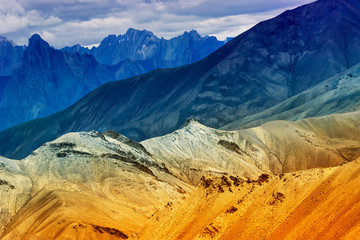 Rocks of Moonland, Himalayan mountains , ladakh landscape at Leh, Jammu Kashmir, India. - obrazy, fototapety, plakaty