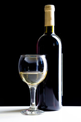 Elegant red wine glass