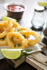 Fried squid rings © Ruslan Mitin