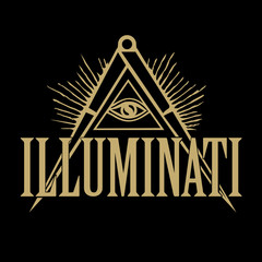 Illuminati and masons symbol vector