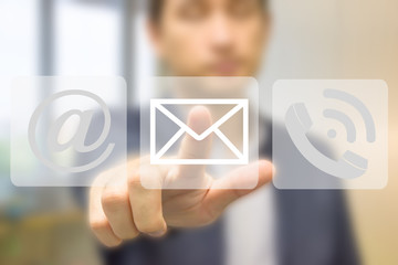 Business set button web messaging mail sending icon sign