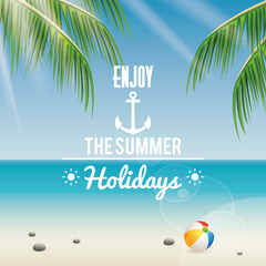 Fototapeta premium Summer Vacation label