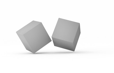 Fototapeta premium moving cubes monochrome