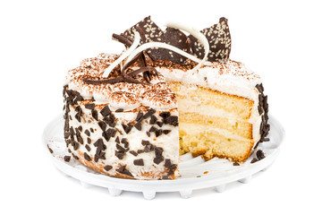 The cake with cream