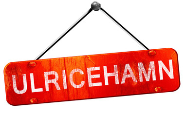 Ulricehamn, 3D rendering, a red hanging sign