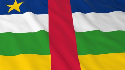 Obraz premium Central African Flag HD Background - Flag of the Central African Republic 3D Illustration