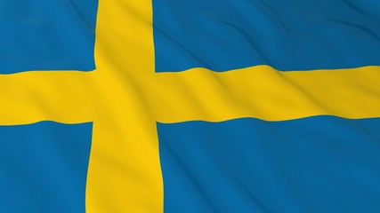 Swedish Flag HD Background - Flag of Sweden 3D Illustration