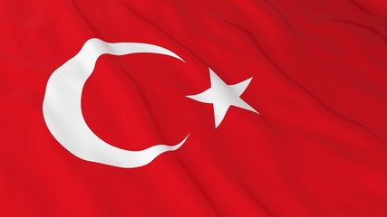 Turkish Flag HD Background - Flag of Turkey 3D Illustration