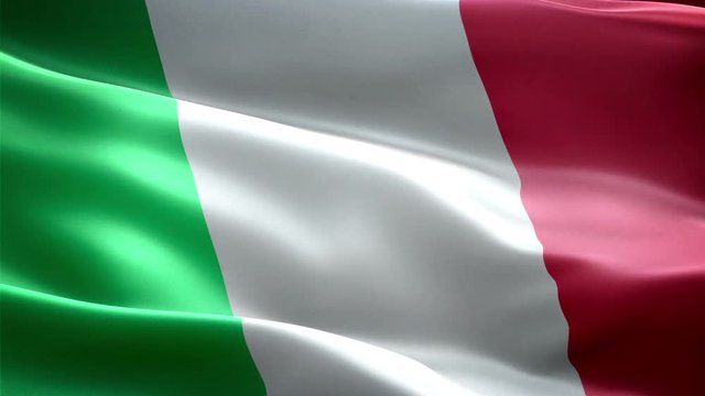 Italy national flag. Infinite loop. New effect and different lightining.