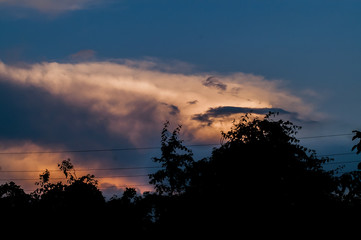 clouds sky sunset