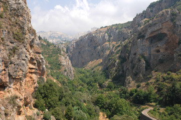Fototapeta na wymiar Das Qadisha-Valley im Libanon