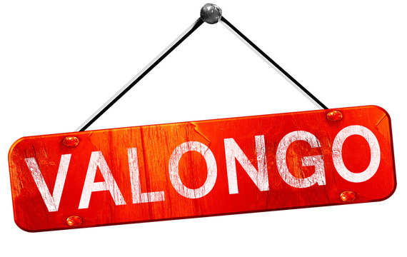 Valongo, 3D rendering, a red hanging sign