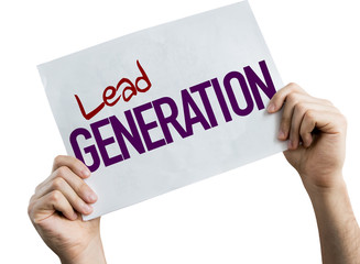 Lead Generation placard isolated on white background