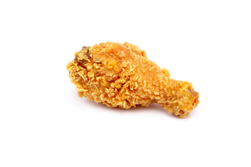 Fried chicken on white background