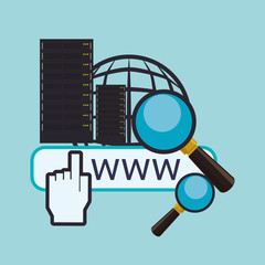 Cloud computing design. Media icon. Isolated illustration