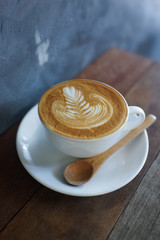 coffee latte art in coffee shop