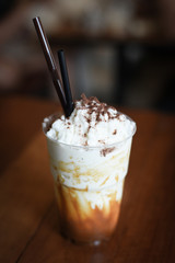 coffee latte art in coffee shop