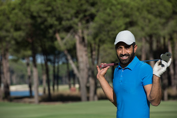 golf player portrait at course