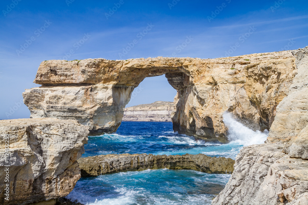 Wall mural the azure window on the island of gozo, malta