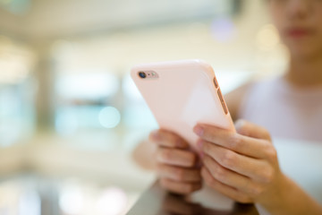 Woman use of cellphone