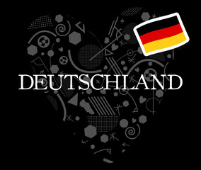 Germany soccer symbol 2016. Flat Vector Icon.
