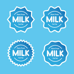 Farm fresh Milk - Full fat label set