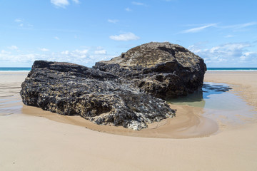 Bedruthan steps in cornwall england uk