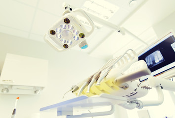 close up of equipment at dental clinic office