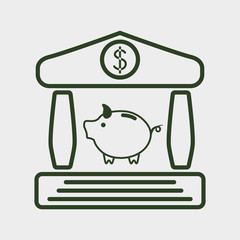 Money design. Financial item icon. Isolated illustration