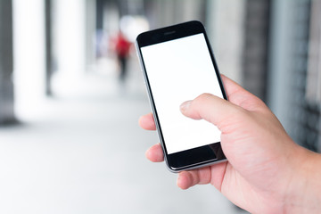 One people using one smart phone.