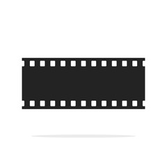 Filmstrip vector seamless illustration isolatedon white backgrond