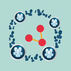 Social network design. Social media icon. Isolated illustration