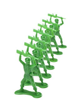 pieces of green toy soldiers
