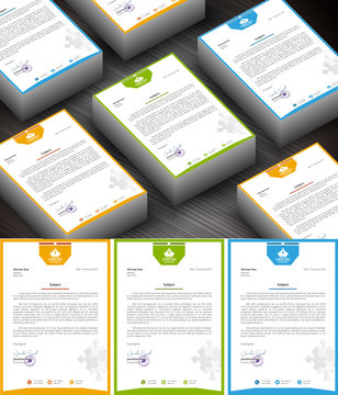Letterhead.File contains text editable AI and PSD, EPS10,JPEG and free font link.