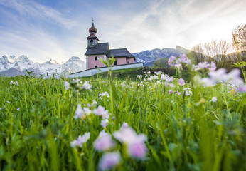 Church Auerkircherl at Lofer, Pinzgau, Salzburger Land, Austria
