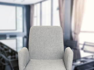 empty chair with empty office background