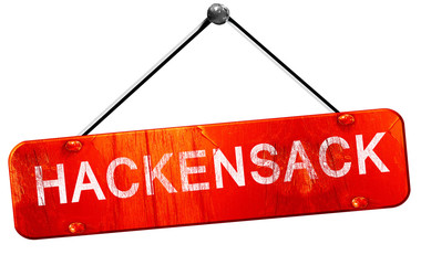 hackensack, 3D rendering, a red hanging sign