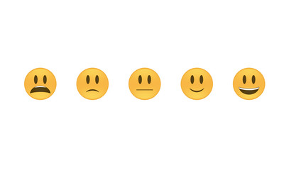  Emoticon vector. Emoji vector. Smile icon set.  Emoticon icon web - stock vector.